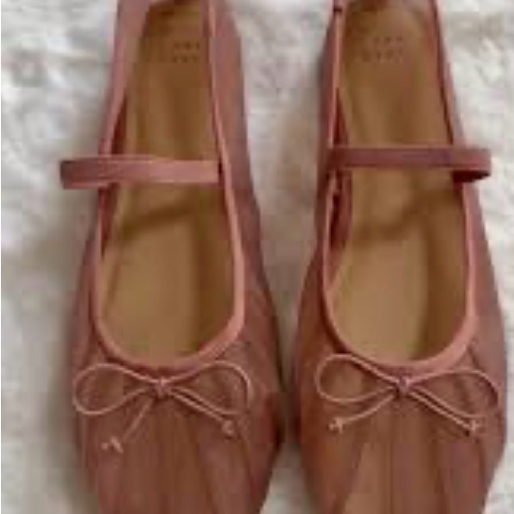 A New Day Pink Mesh Ballet Flats with Bow NWT - Picture 4 of 9
